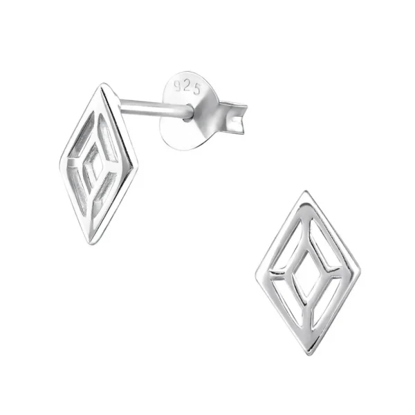 Hopeiset korvanapit, MINIMALISM/Open Diamond