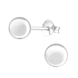 Hopeiset korvanapit, Round Basic 6mm Earstuds -pyöreät hopeanapit