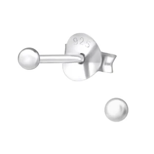 Hopeiset korvanapit, Round Basic 2mm Earstuds -pyöreät hopeanapit