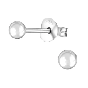 Hopeiset korvanapit, Round Basic 3mm Earstuds -pyöreät hopeanapit