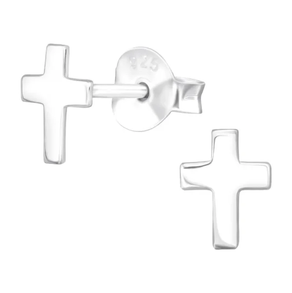 Hopeiset korvanapit, Silver Cross -ristinmuotoiset hopeanapit