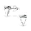 Hopeiset korvanapit, Simple Triangle with Imitation Howlite