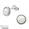 Hopeiset korvanapit, Simple Howlite (howliitti)