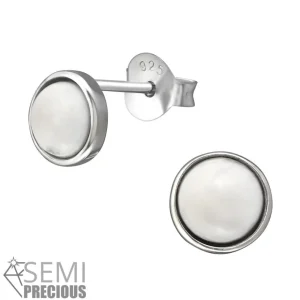 Hopeiset korvanapit, Simple Howlite (howliitti)