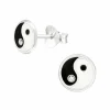 Hopeiset korvanapit, Yin Yang -jing jang korvanapit kivellä