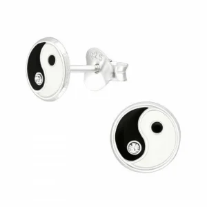 Hopeiset korvanapit, Yin Yang -jing jang korvanapit kivellä