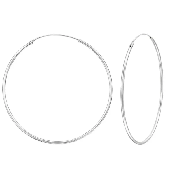 Hopeiset renkaat, Basic 50mm Silver Hoops