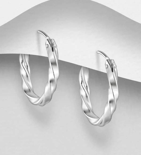 Hopeiset renkaat, Twisted Silver Hoops