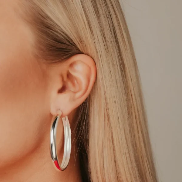 Hopeiset renkaat, Wide Basic Silver Hoops