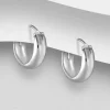 Hopeiset renkaat, Wide Silver Huggie Hoops
