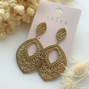 IKITA PARIS | Aliana -pitsiset kirurginteräskorvakorut (kulta)