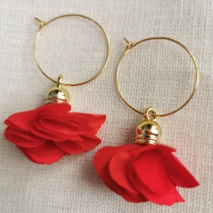 2 in 1-korvakorut, Daisy (punainen)