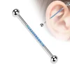 Industrial, Internally Threaded Blue Opal Titanium