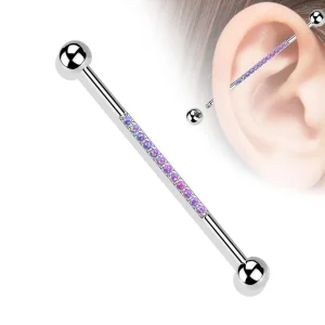 Industrial, Internally Threaded Purple Opal Titanium
