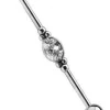 Industrial, Jewelled Barbell with Cubic Zirconia