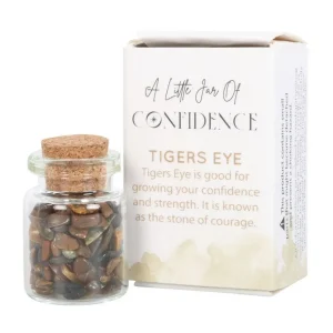 Jar of Confidence, Tigers Eye -tiikerinsilmä kivipullo "itseluottamus"