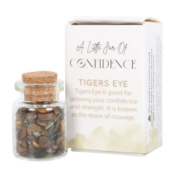Jar of Confidence, Tigers Eye -tiikerinsilmä kivipullo "itseluottamus"