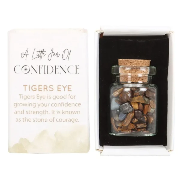 Jar of Confidence, Tigers Eye -tiikerinsilmä kivipullo "itseluottamus"
