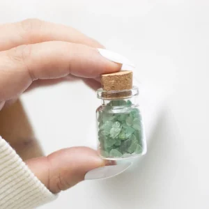 Jar of Luck, Green Aventurine -aventuriini onnenkivipullo "onni"