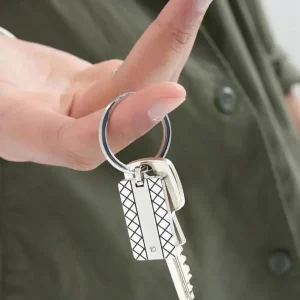 Jasper Keychain -teräksinen avaimenperä laattakoristeella