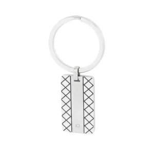 Jasper Keychain -teräksinen avaimenperä laattakoristeella