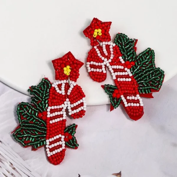 Joulukorvakorut, Candy Cane -näyttävät karkkikorvakorut