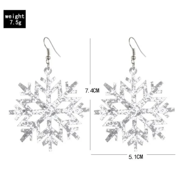 Joulukorvakorut, Large Silver Snowflake