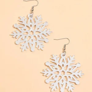 Joulukorvakorut, Large Silver Snowflake