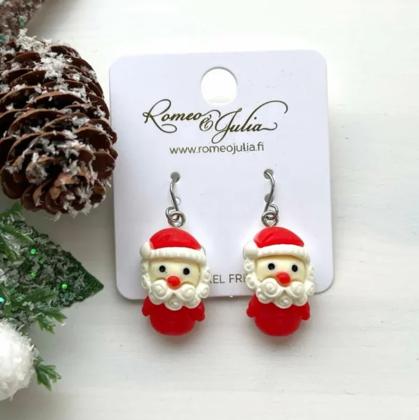 Joulukorvakorut, Little Santa -suloiset joulupukki korvakorut