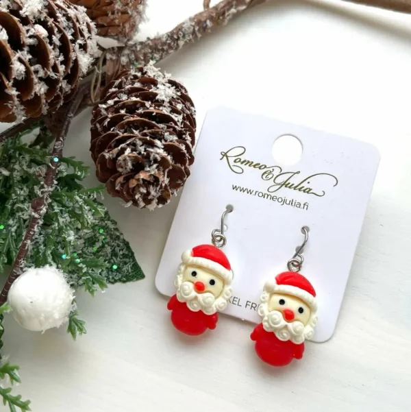 Joulukorvakorut, Little Santa -suloiset joulupukki korvakorut