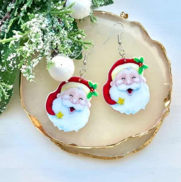 Joulukorvakorut, Santa Claus -nauravaiset joulupukkikorvakorut