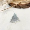 Joulurintaneula, Christmas Tree -kirurginteräksinen joulukuusi (hopea)