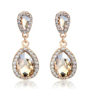Juhlakorvakorut, PARIS BIJOUX/Vintage Teardrops in Champange