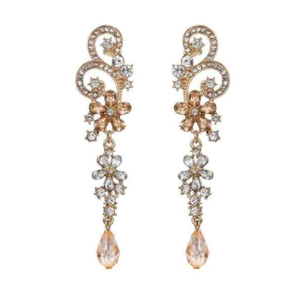 Juhlakorvakorut, PARIS BIJOUX/Romantic Flower Earrings