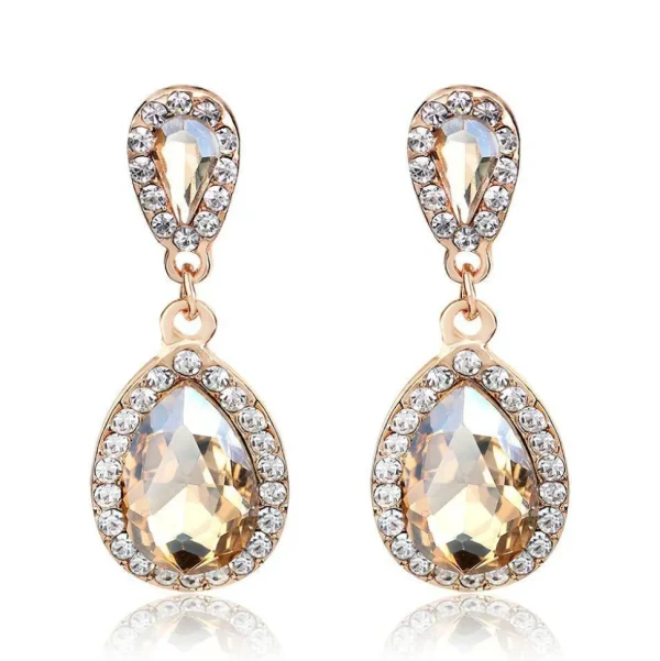 Juhlakorvakorut, PARIS BIJOUX/Vintage Teardrops in Champange