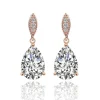Juhlakorvakorut, ROMANCE/Graceful Teardrop Earrings with CZ (RG)