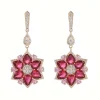 Juhlakorvakorut, ROMANCE | Large Luxurious Flower Earrings in Gold