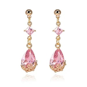 Juhlakorvakorut, ROMANCE | Romantic Teardrop Earrings in Pink