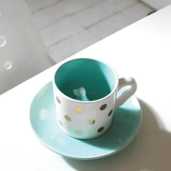 Kahvikuppi, House of Disaster | Spotty Dog Cup -pilkullinen koirakuppi