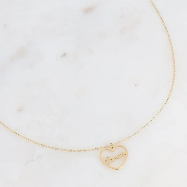 Kaulakoru, BOHM PARIS | Collier Dream -moderni sydän tekstikaulakoru