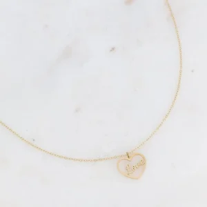 Kaulakoru, BOHM PARIS | Collier Lovette -moderni sydän tekstikaulakoru