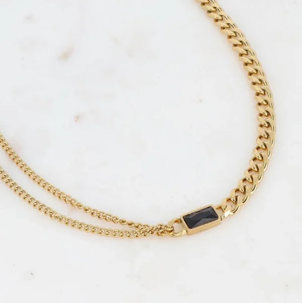 Kaulakoru, BOHM PARIS | Collier Mirha -musta kristallikaulakoru