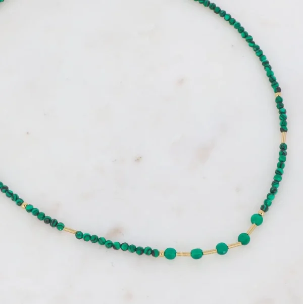 Kaulakoru, BOHM PARIS | Collier Malachite -malakiitti luonnonkivikoru