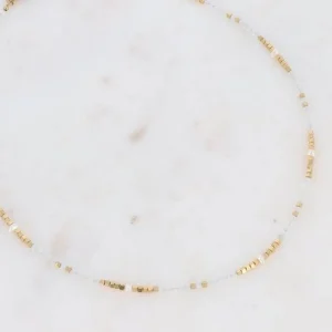 Kaulakoru, BOHM PARIS | Collier Braceline -valkoinen akaatti