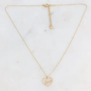 Kaulakoru, BOHM PARIS | Collier Lovette -moderni sydän tekstikaulakoru