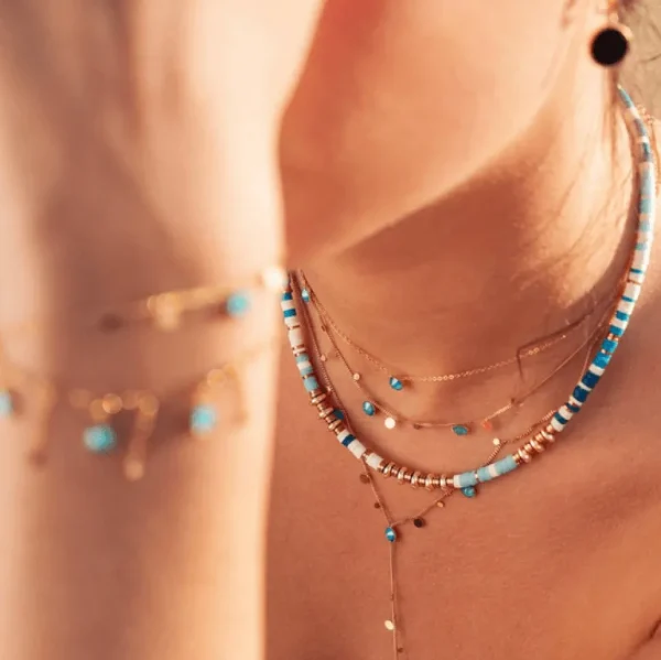 Kaulakoru, BOHM PARIS | Collier Sohan -neonvihreä kristalli