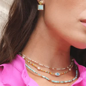 Kaulakoru, BOHM PARIS | Collier Braceline -valkoinen akaatti