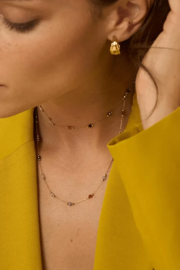 Kaulakoru, BOHM PARIS | Collier 2 in 1 -vyötärö/kaulakoru luonnonkivillä