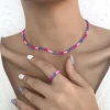 Kaulakoru, FRENCH RIVIERA | Colourful Beach Necklace with Ring