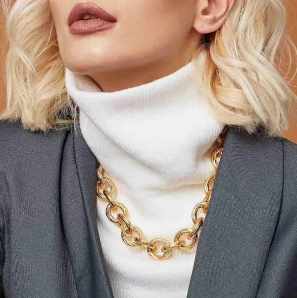 Kaulakoru, FRENCH RIVIERA | Chunky Belleville Necklace in Gold